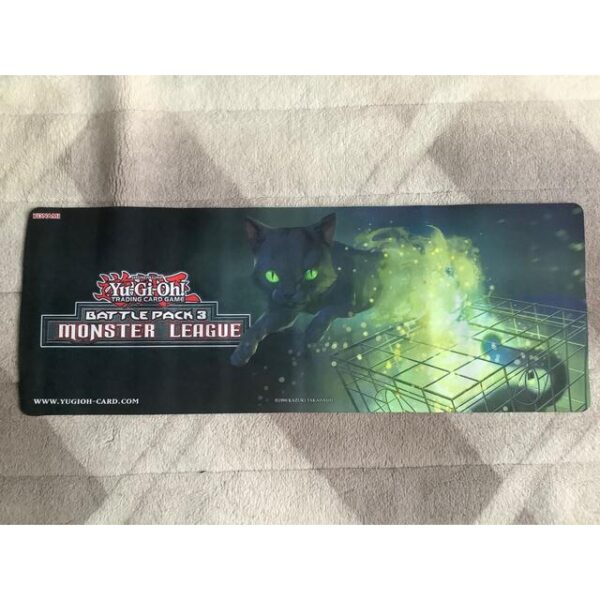 遊戯王　プレイマット　ハーフサイズ　量子猫　プレイ用