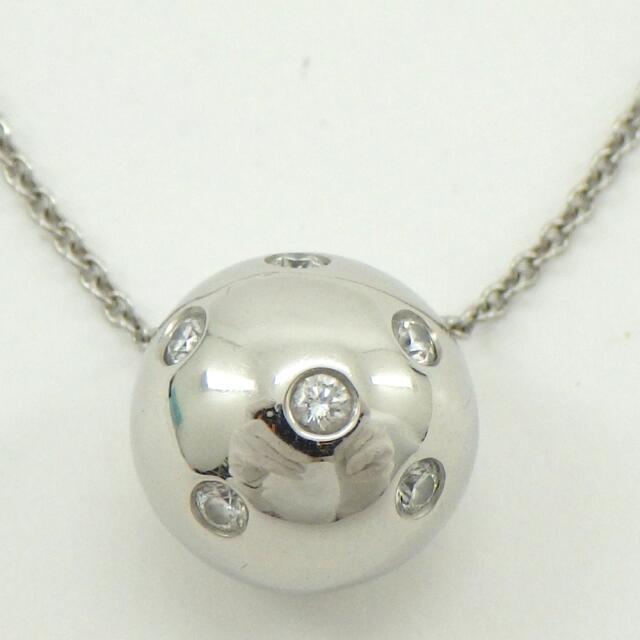 TIFFANY&Co. ティファニー ドッツ ボール ネックレス 6P ダイヤ Pt950 プラチナ シルバー レディース ジュエリー