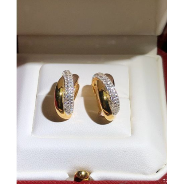 Cartier カルティエ ピアス トリニティ イヤリング ダイヤモンド