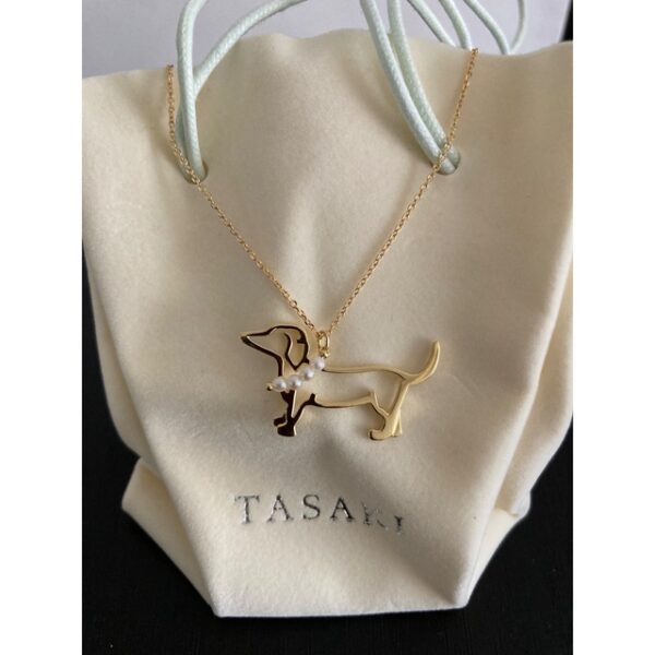 TASAKI タサキ　プリティインパールズ　チャーム　ネックレス　ダックスフンド