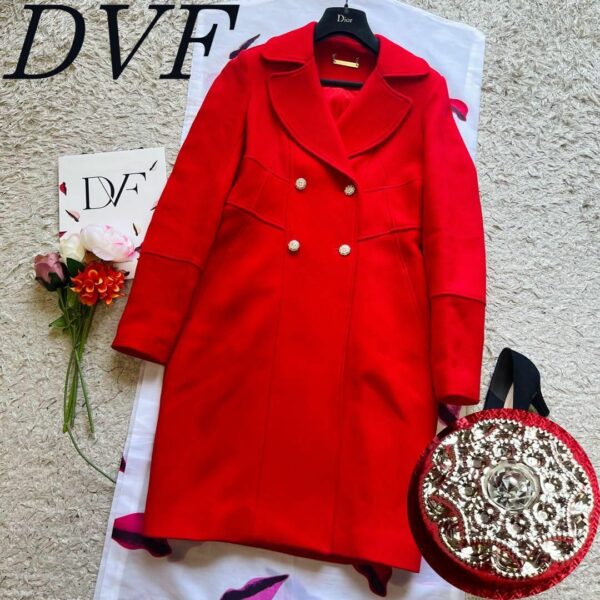 DIANEvonFURSTENBERG ロングコート レッド 2 M