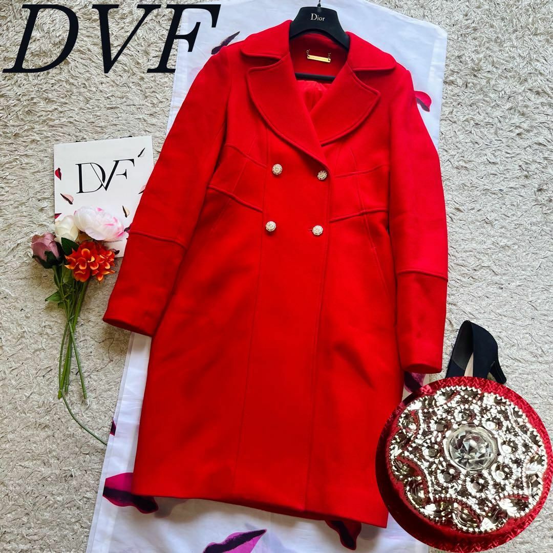 DIANEvonFURSTENBERG ロングコート レッド 2 M