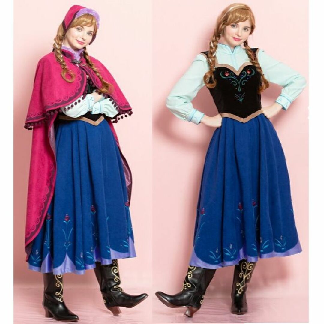 シークレットハニー ディズニー アナ雪 雪山 ドレス&ケープ帽子手袋 コスプレ