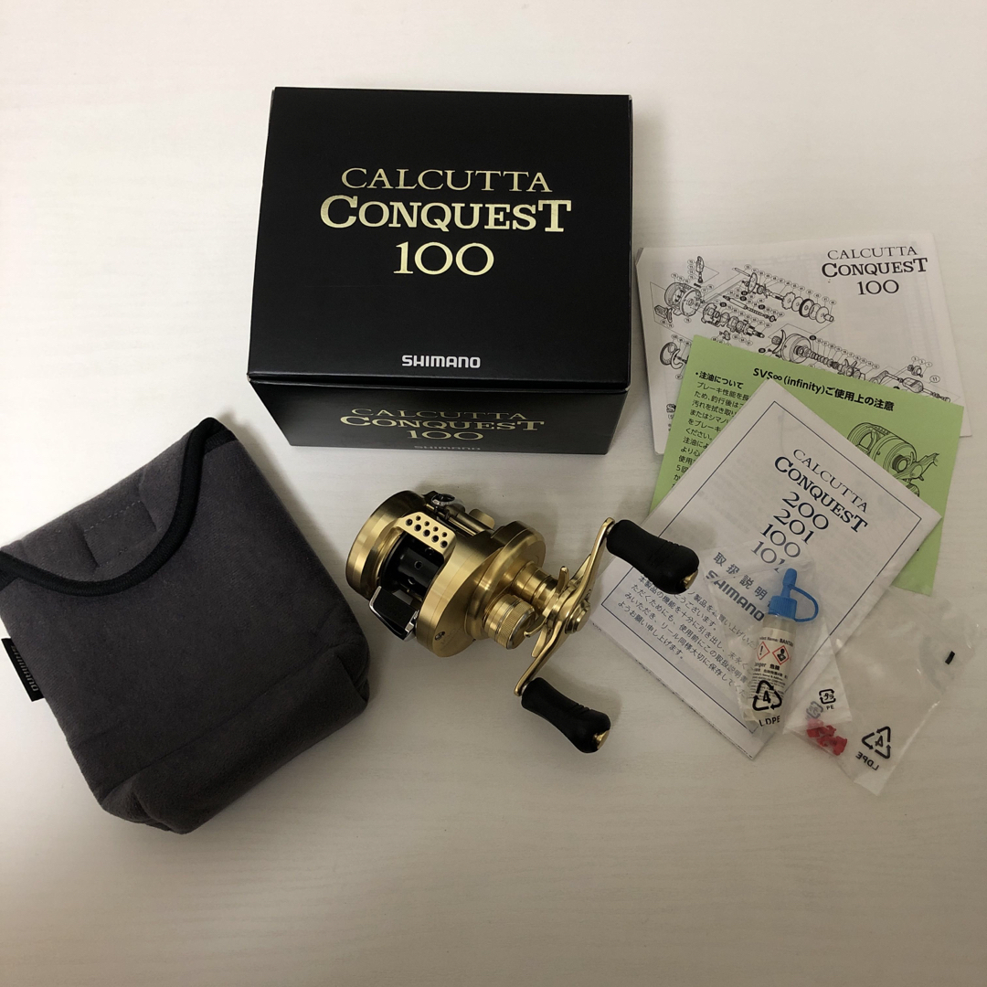 美品 シマノ 14 カルカッタ コンクエスト 100 右巻き