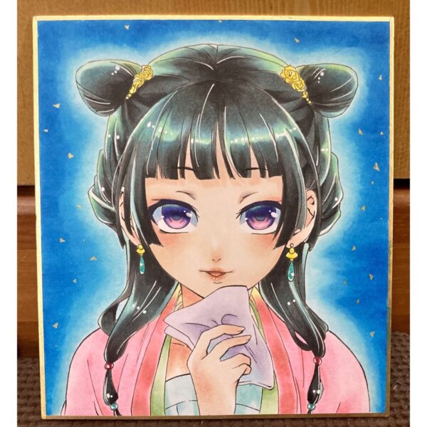 薬屋のひとりごと　猫猫　手描きイラスト　ファンアート