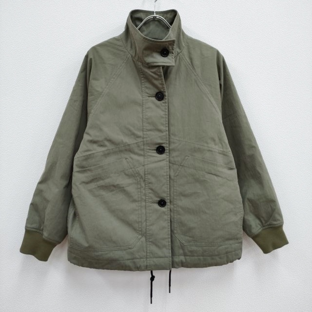 MHL. 595-3225506 PADDED COTTON NYLON サイズ2 中綿 ジャケット ブルゾン 23AW カーキ レディース エムエイチエル4-0409T♪