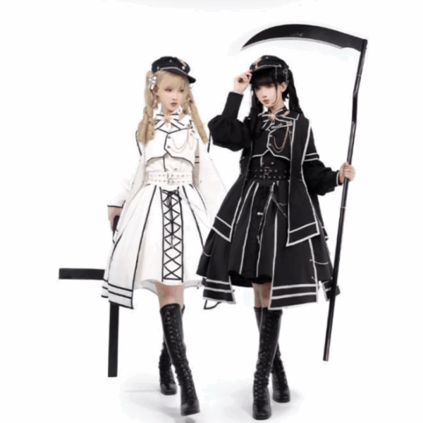 シックミリタリースタイル アサシンコスチュームセットナイト軍服 L24#