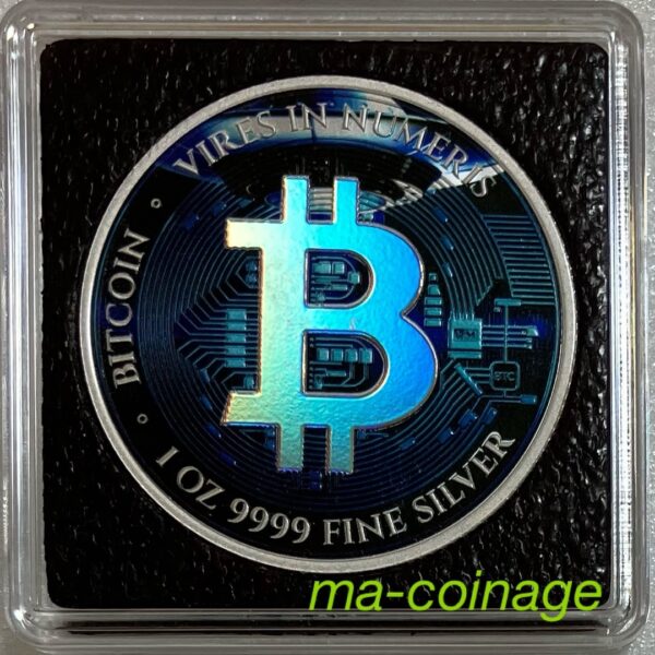 2024 ニウエ　ビットコイン　１オンス銀貨メタリック×ホログラム　発行100枚